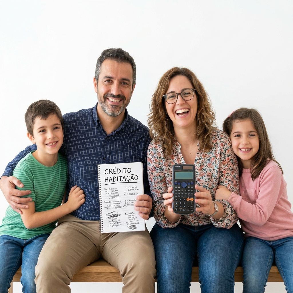 Família a planear crédito habitação